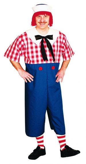 Raggedy Andy Costume - Standard - Chest Size 33-45