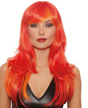 Long Straight Layered Flame Wig