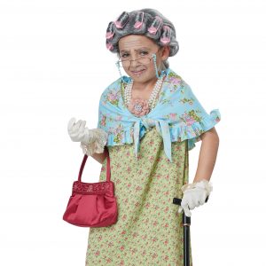 Old Lady Child Costume Kit