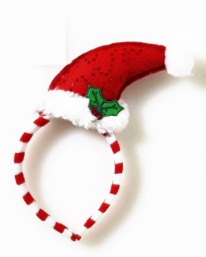 Santa Hat Mistletoe Costume Headband One Size