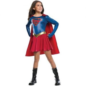 DC Comics Girls' Supergirl Halloween Costume S