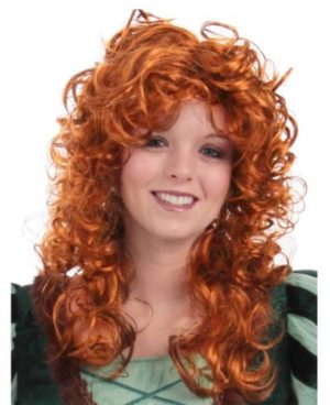 Forest Princess Womens Wig Merida Brave Red Auburn Disney