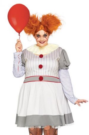 Creepy Clown Plus Size Costume-1X/2X