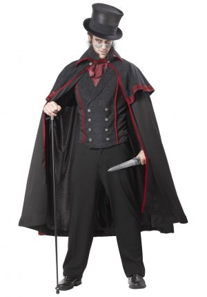 Jack The Ripper Men Halloween Costume Vampire Adult Victorian Caroller Cloak