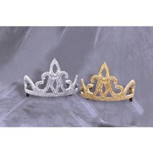 TIARA-PLASTIC W/ COMBS SILVER