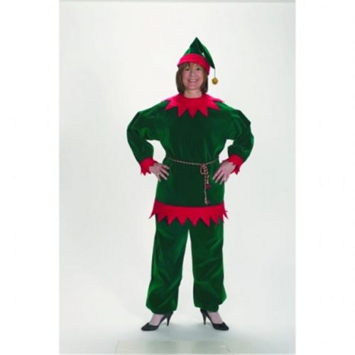 Adult Velvet Christmas Elf Suit Sz 8-10