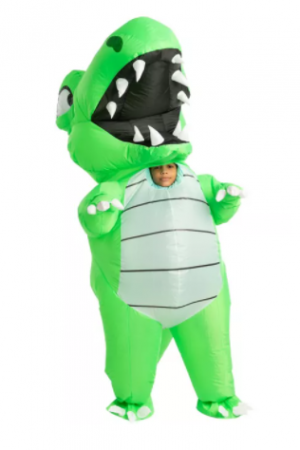 Kids' Dinosaur Inflatable Halloween Costume Green 7-10 year old
