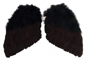 Loftus International Star Power Genuine Feather Beautiful Wings Black Child Size 14"