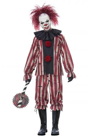 Mens Plus Size Nightmare Halloween Clown