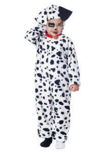DALMATIAN PUPPY FLEECE JUMPSUIT / TODDLER- 3-4