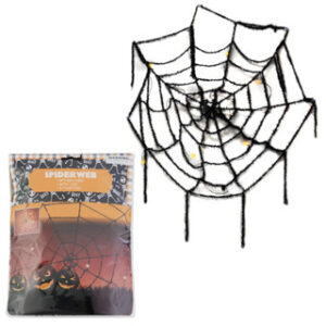SPIDER WEB GIANT W/LIGHTS 6FT 2-CR1220 BATTERIES INCLUDED 3-FUNCTION PB W/IN USE INSERT CARD