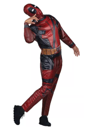 Men's Deadpool Qualux Costume - Size Large 32-34 Red