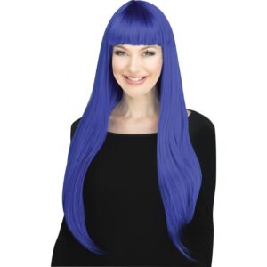 Cobalt blue party girl wig